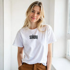 modelo camiseta blanca señora