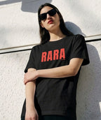 Camiseta algodón rara negra