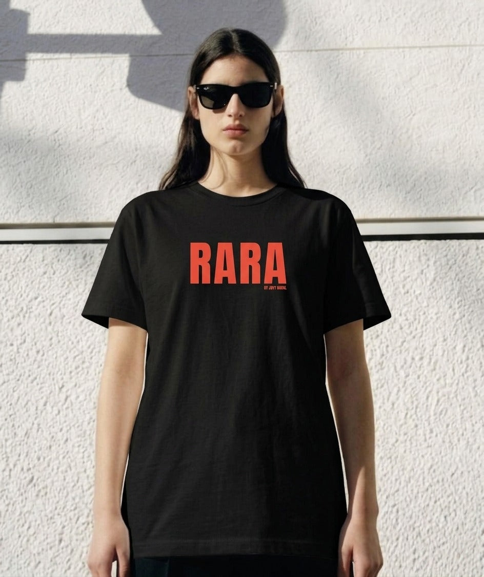 Camiseta algodón rara negra