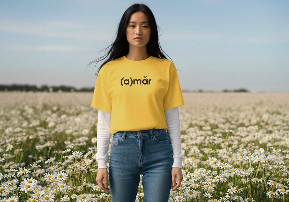 Camiseta (a) mar 100% algodón suave  | Tipografía negra