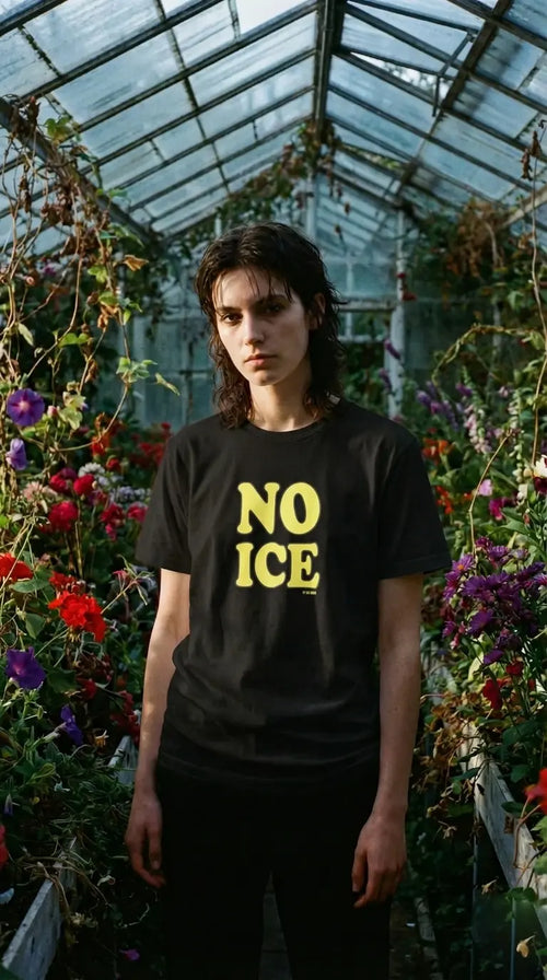 modelo camiseta negra no ice