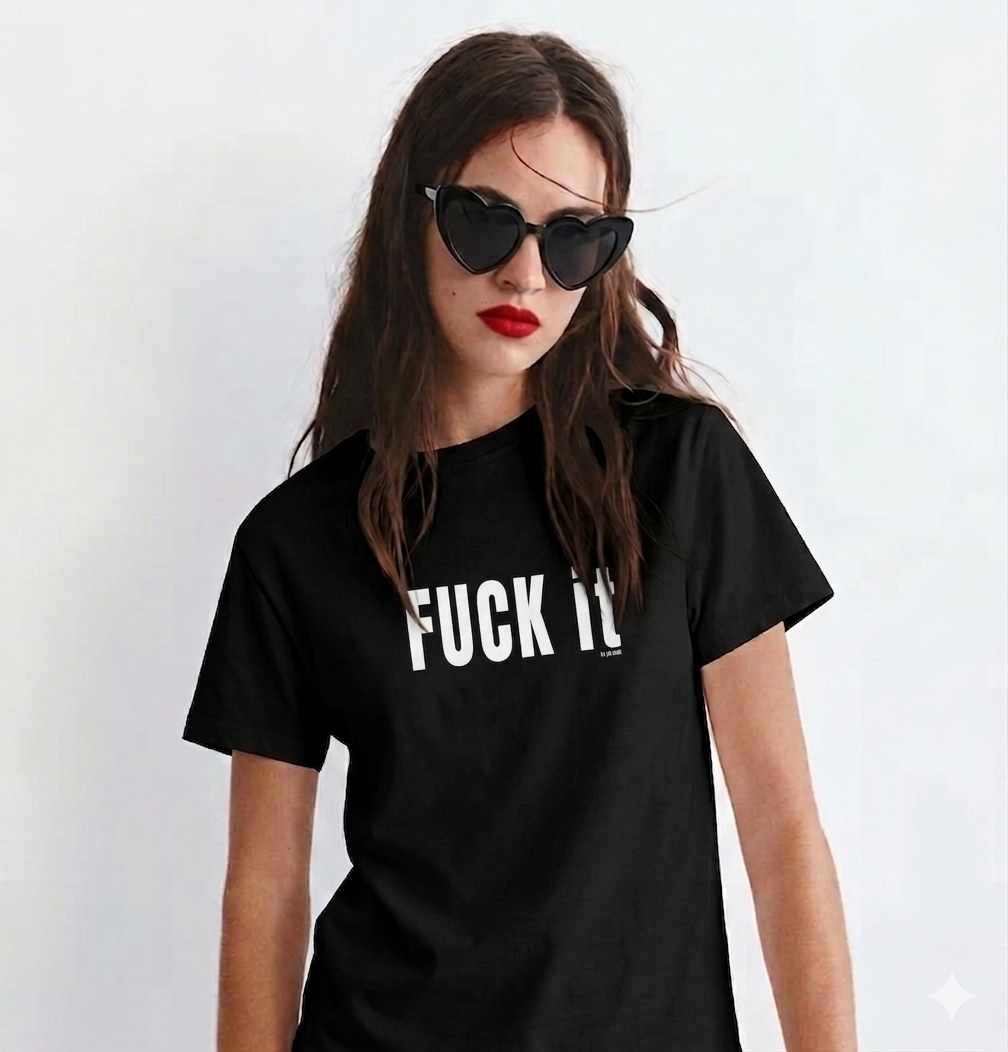 camiseta negrafuck it