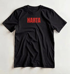 Camiseta harta negra algodón
