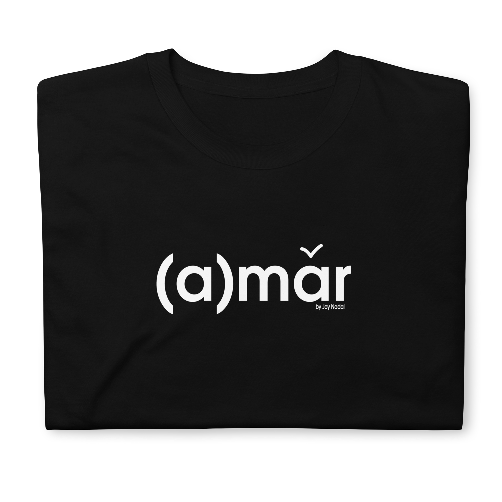 Camiseta negra amar detalle
