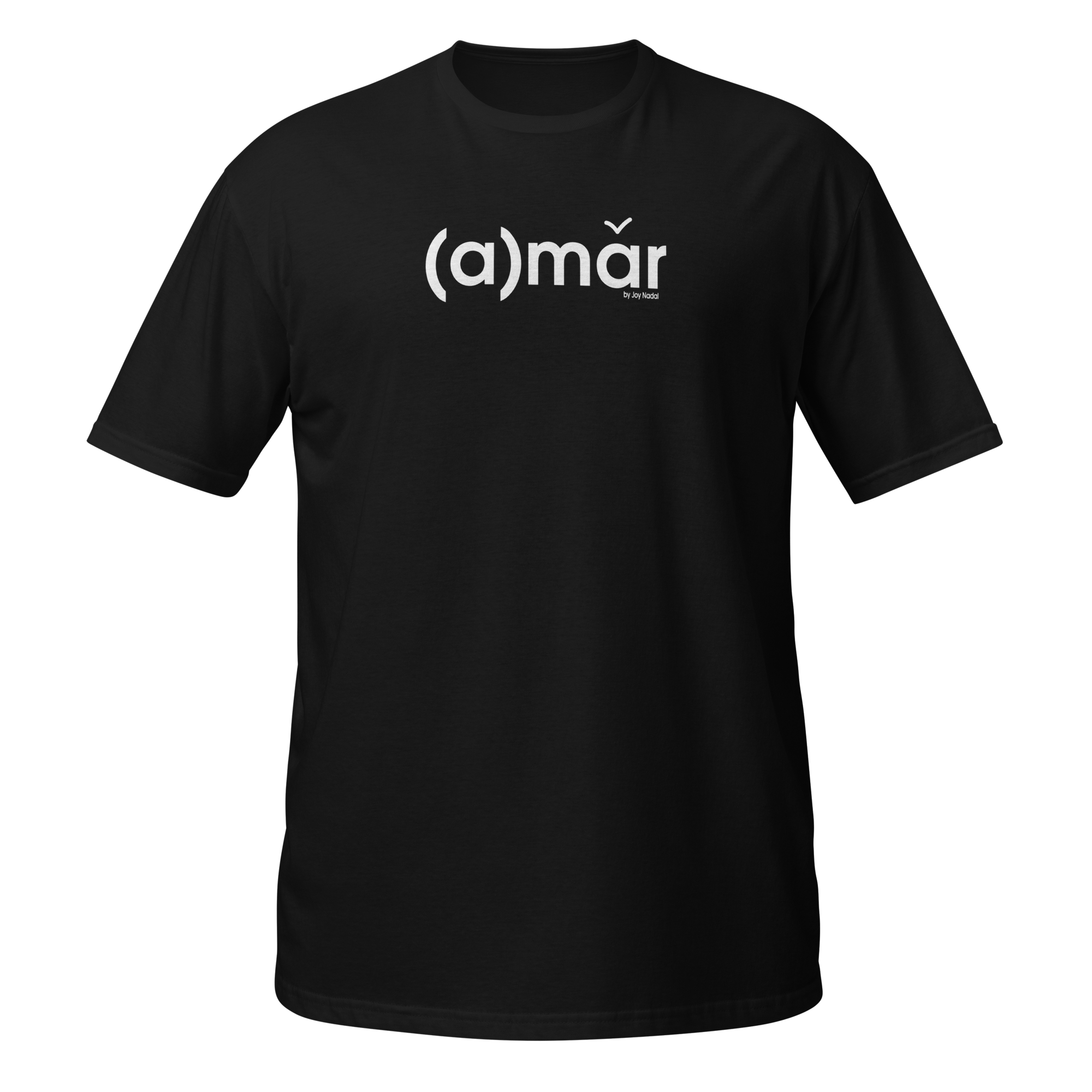 Camiseta negra amar detalle
